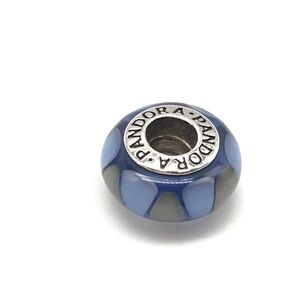 Pandora Blue Gray Captivating Murano Glass Bead Charm